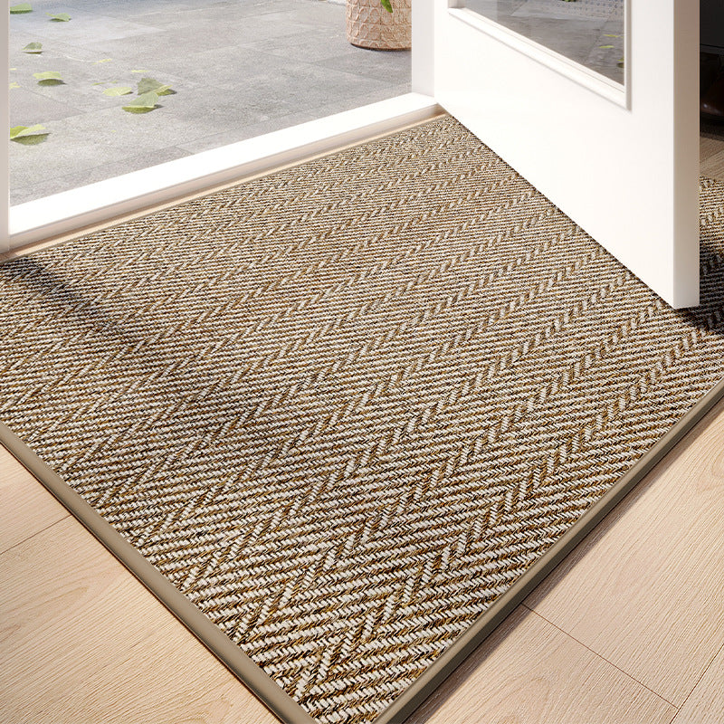 Elegant Herringbone Entrance Mat