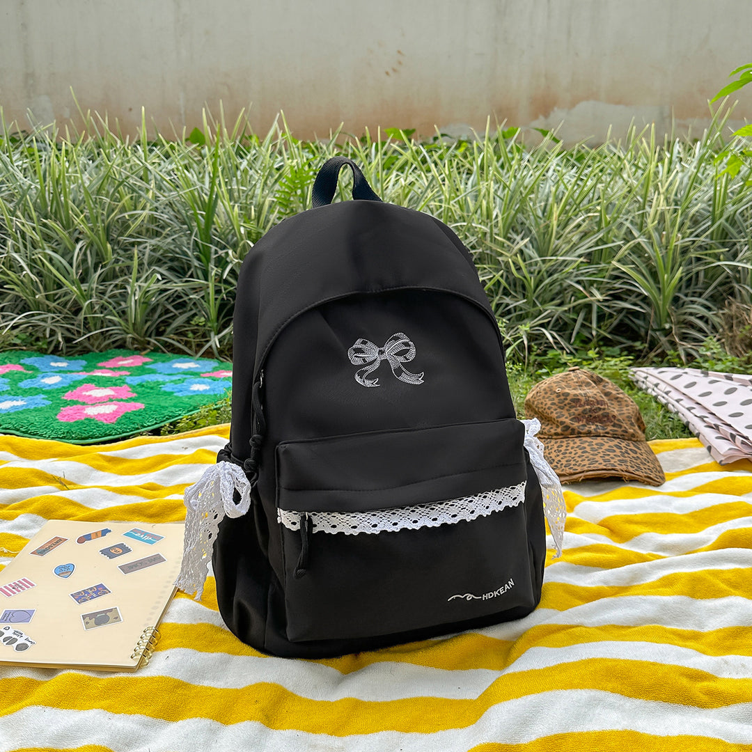 Charming Bow-Embellished Backpack Kalsten