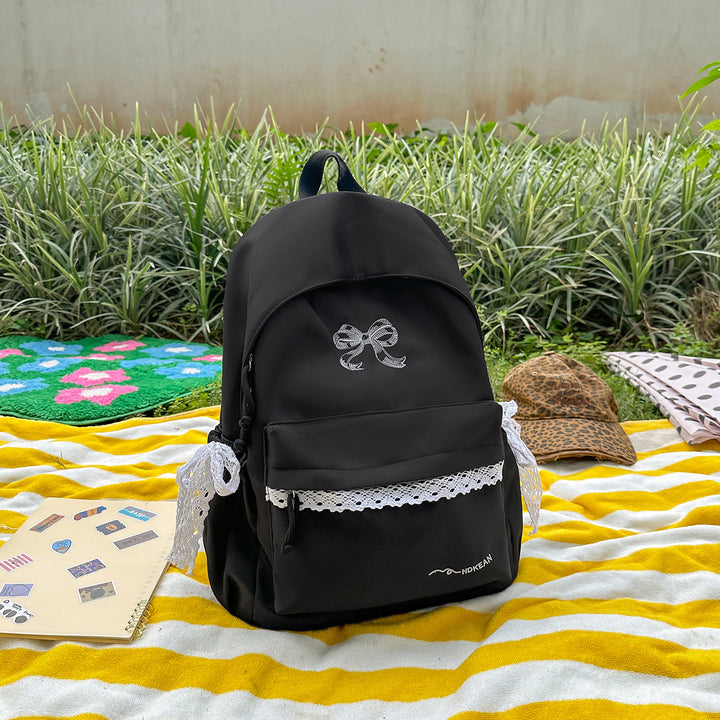 Charming Bow-Embellished Backpack Kalsten