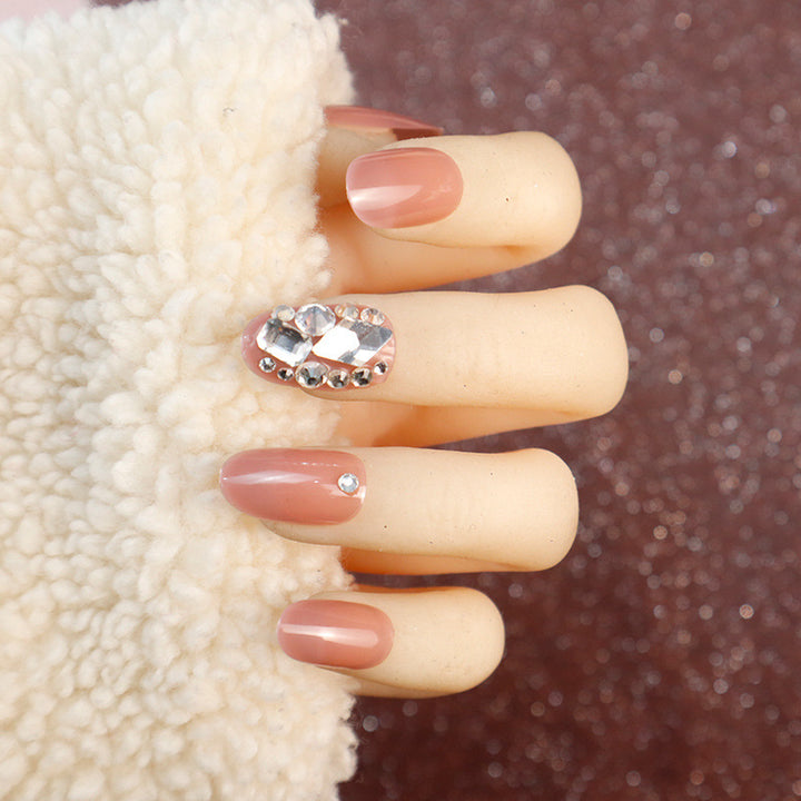 Decorative Rhinestone Press-On Nails