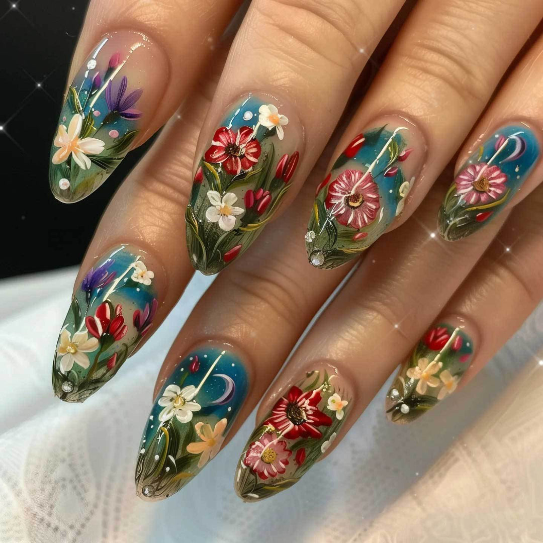 Artistic Floral Nail Design Kit