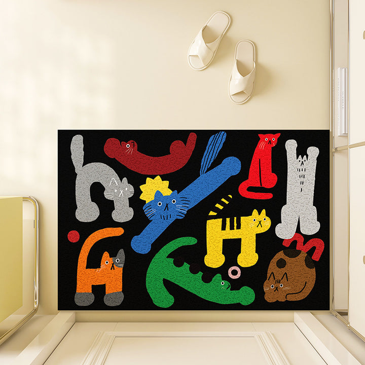 Playful Illustrated Welcome Mat Kalsten