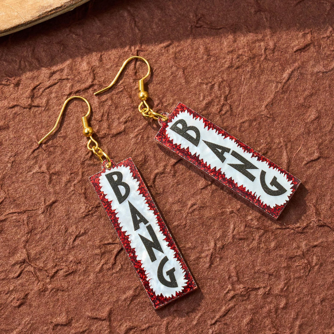 Quirky Word-Inspired Dangle Earrings Kalsten
