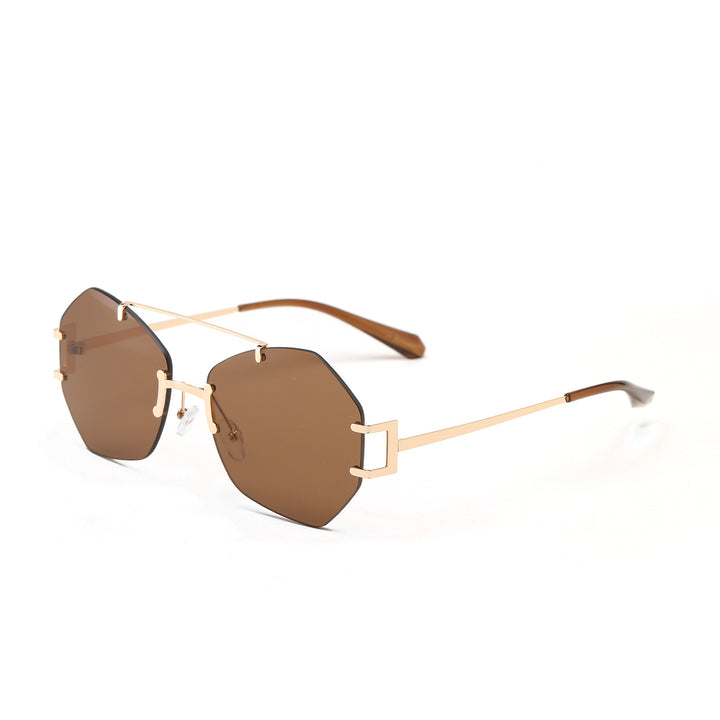 Women's fashionable octagonal sunglasses with delicate metal frame Kalsten