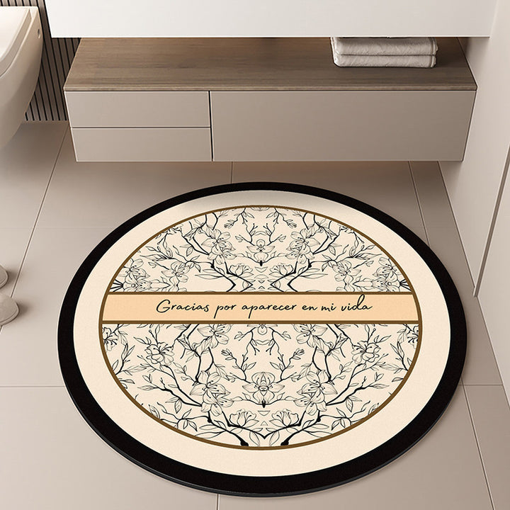 Moon-Themed Round Area Rug