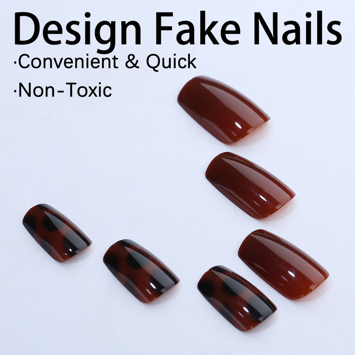 Nail art set with elegant leopard pattern Kalsten
