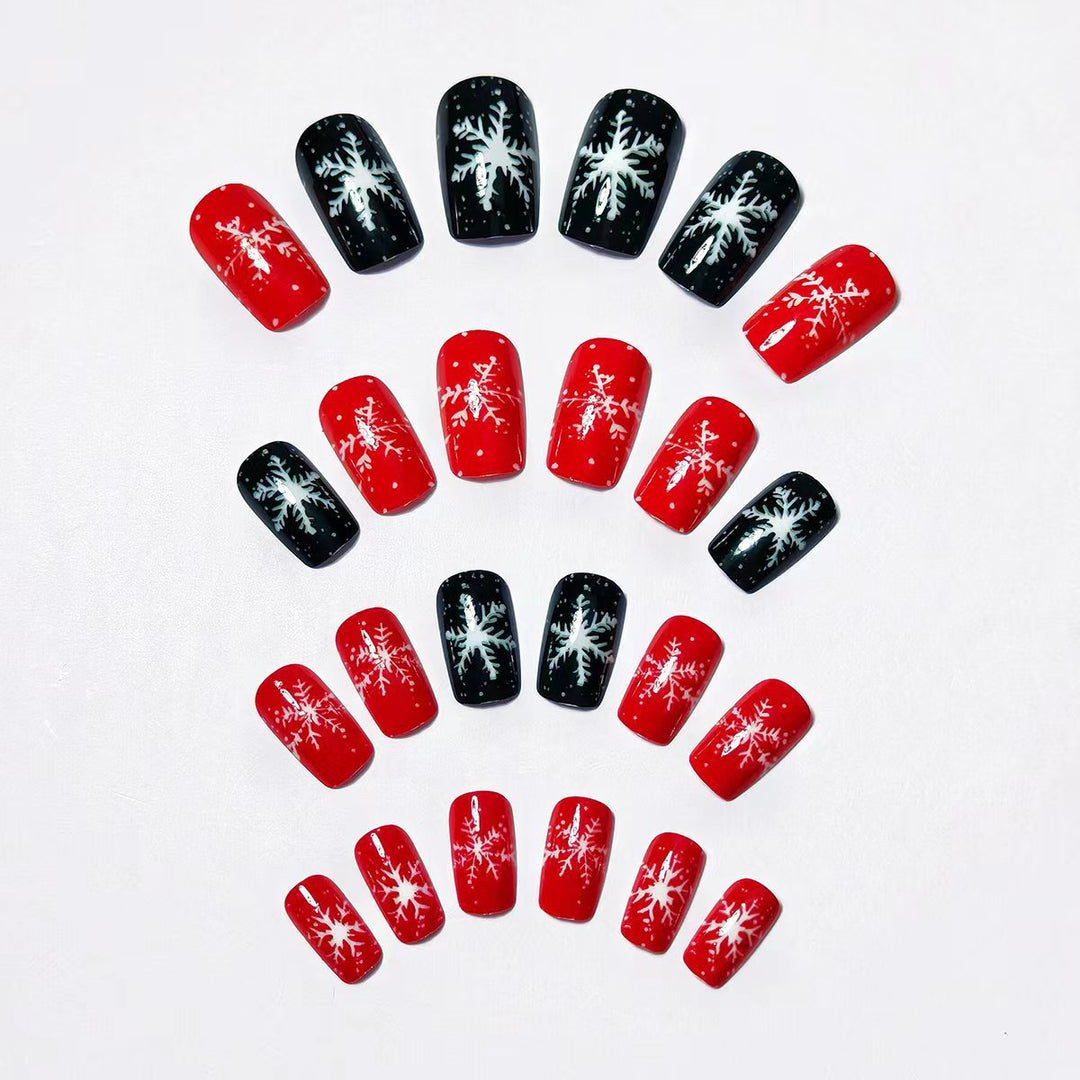 Artificial nails with winter snowflake design Kalsten