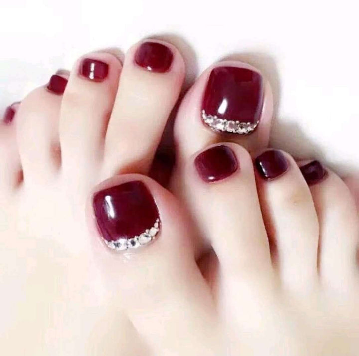 Decorative Crystal-Embellished Press-On Nails Kalsten