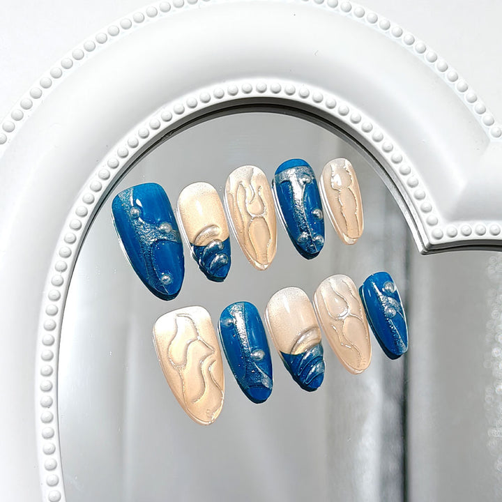 Creative artificial nails with unique water optics Kalsten