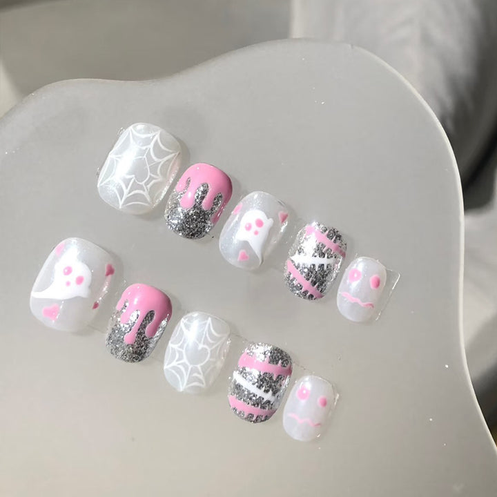 Halloween-Themed Artistic Press-On Nail Collection