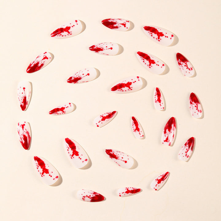 Gothic Blood Splatter Nail Art Extensions Kalsten