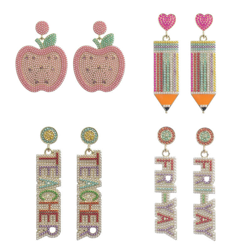 Artistic Beaded Dangle Earrings Kalsten