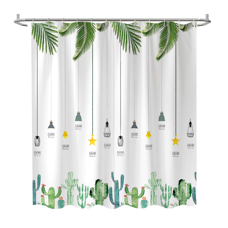 Tropical Garden Themed Shower Curtain Kalsten