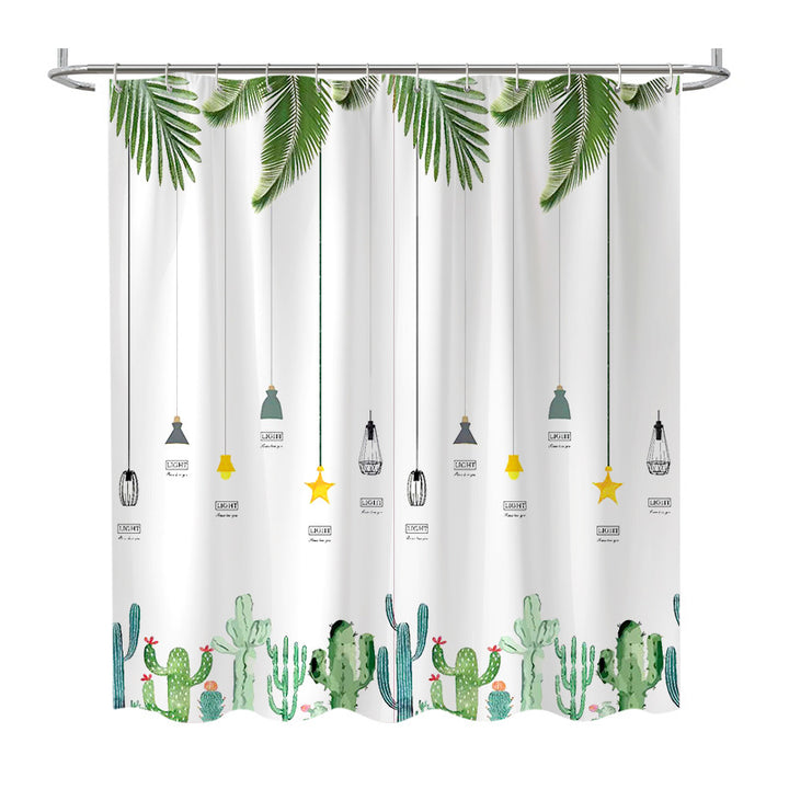 Tropical Garden Themed Shower Curtain Kalsten
