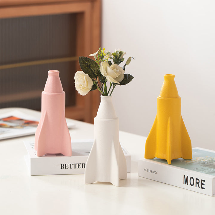 Rocket-Shaped Ceramic Vase Kalsten