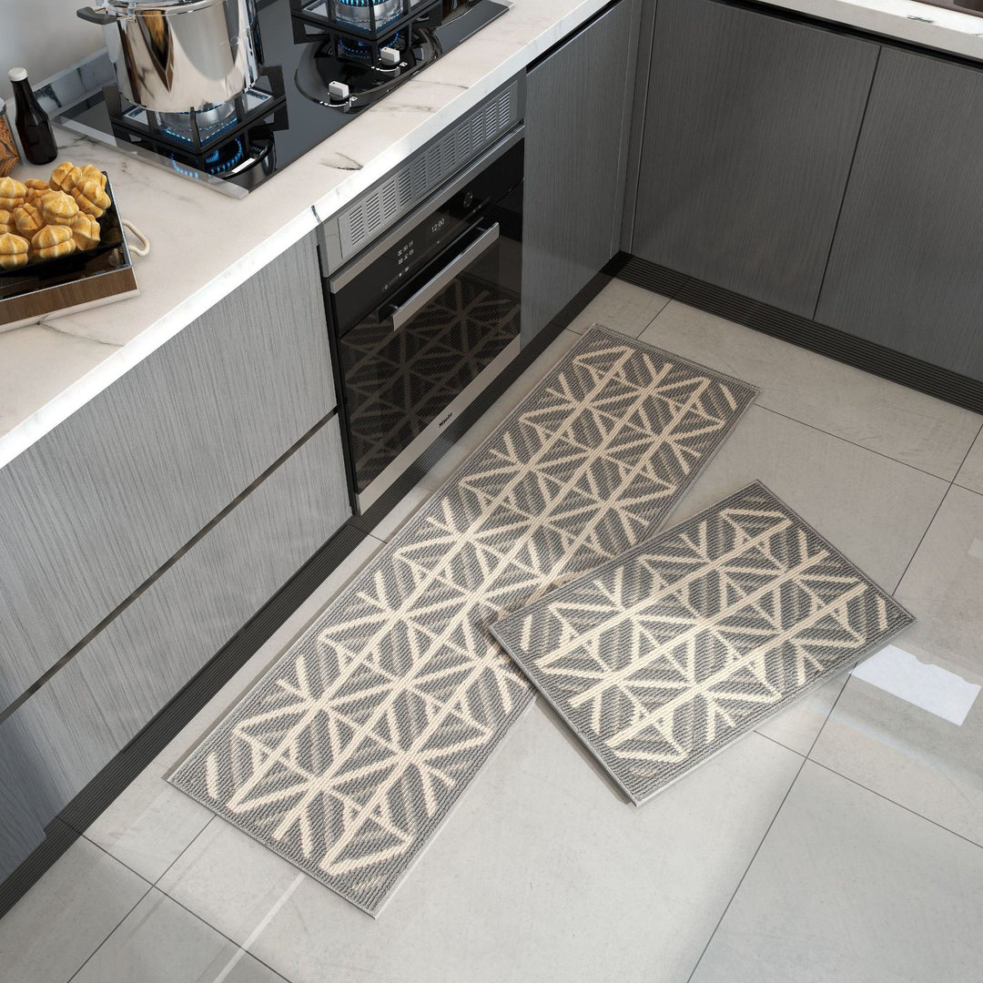 Geometric Pattern Kitchen Runner Mat