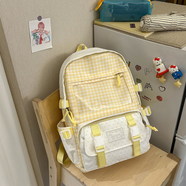 Charming Plaid Patterned Backpack Kalsten