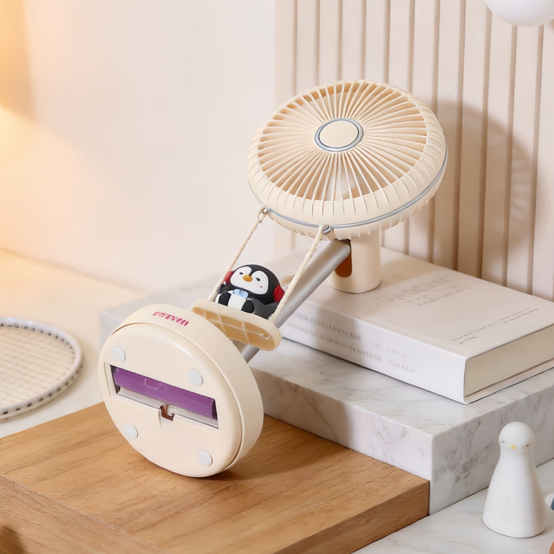 Ladies portable table fan with cute penguin design Kalsten