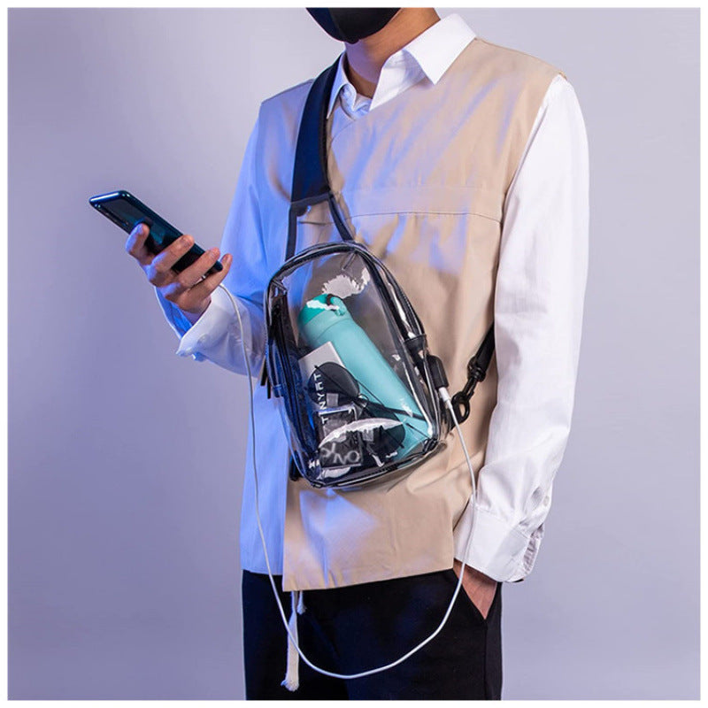 Transparent sling bag with practical multi-pocket design Kalsten