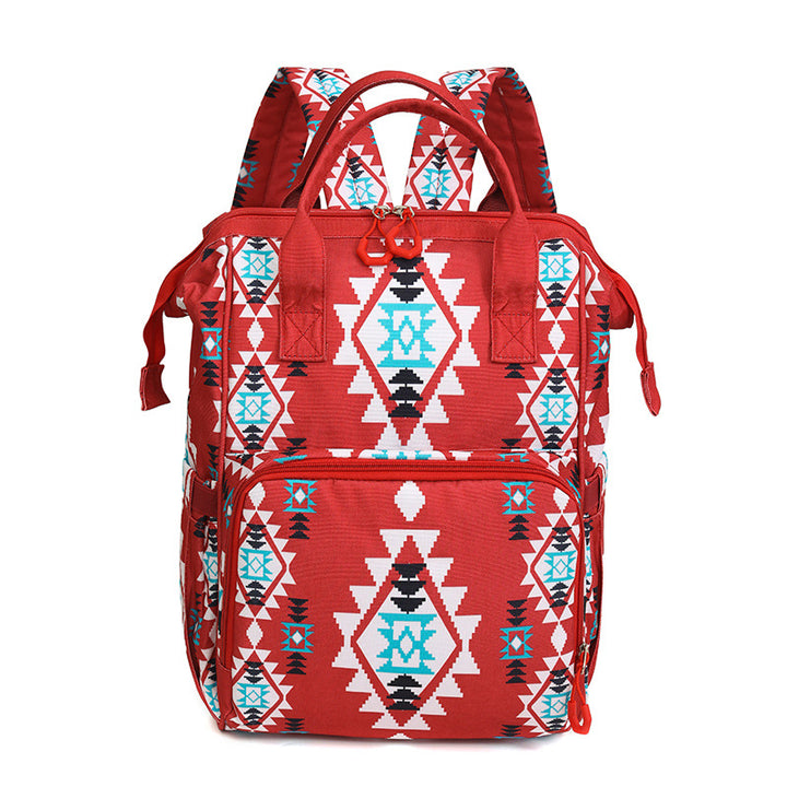 Geometric Patterned Travel Backpack