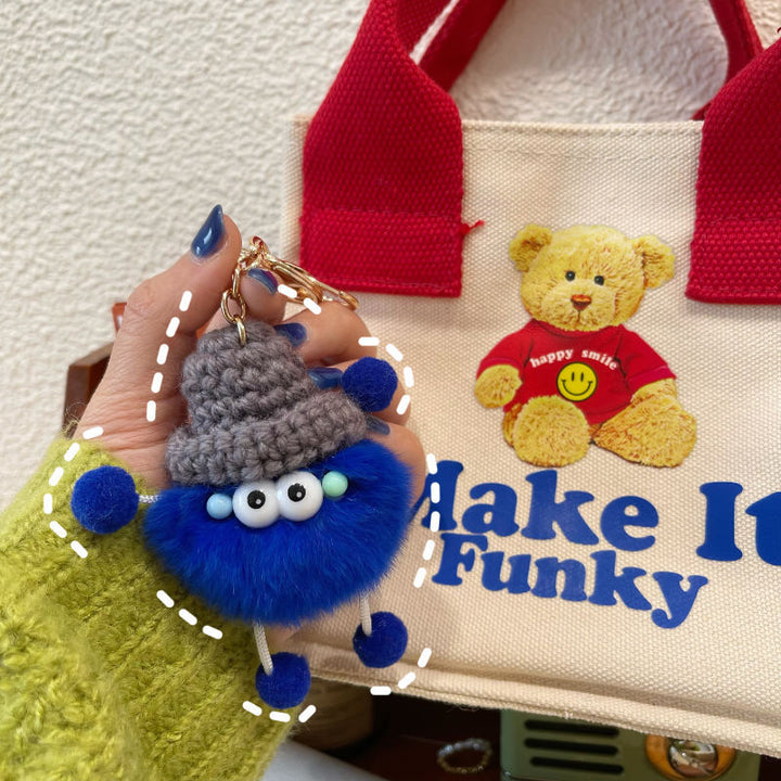Playful Fuzzy Character Keychain Kalsten