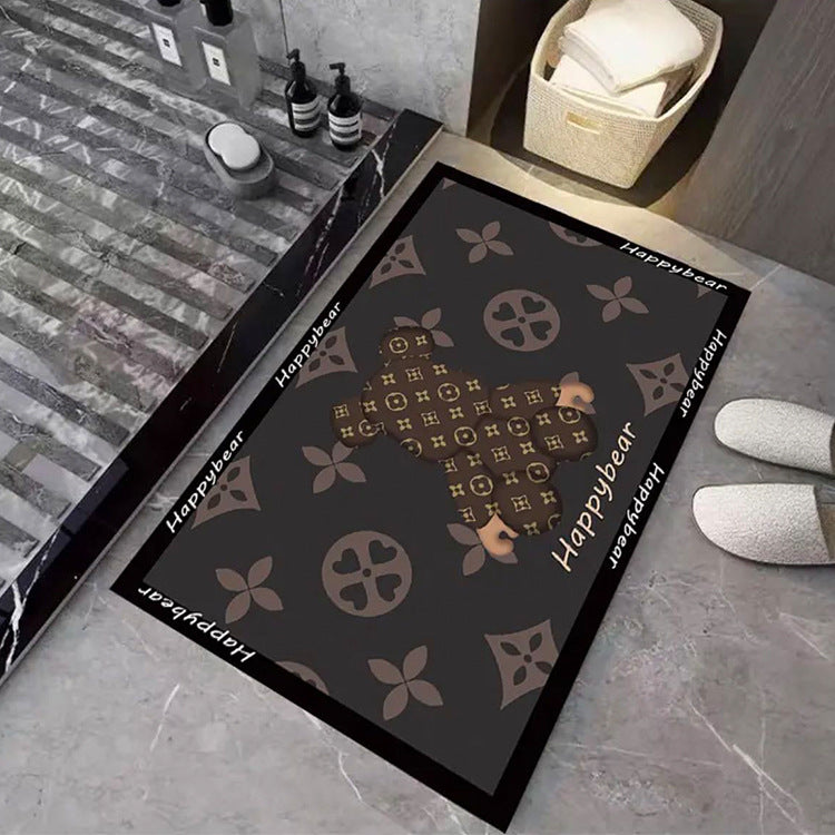 Modern Textured Bathroom Mat for Home