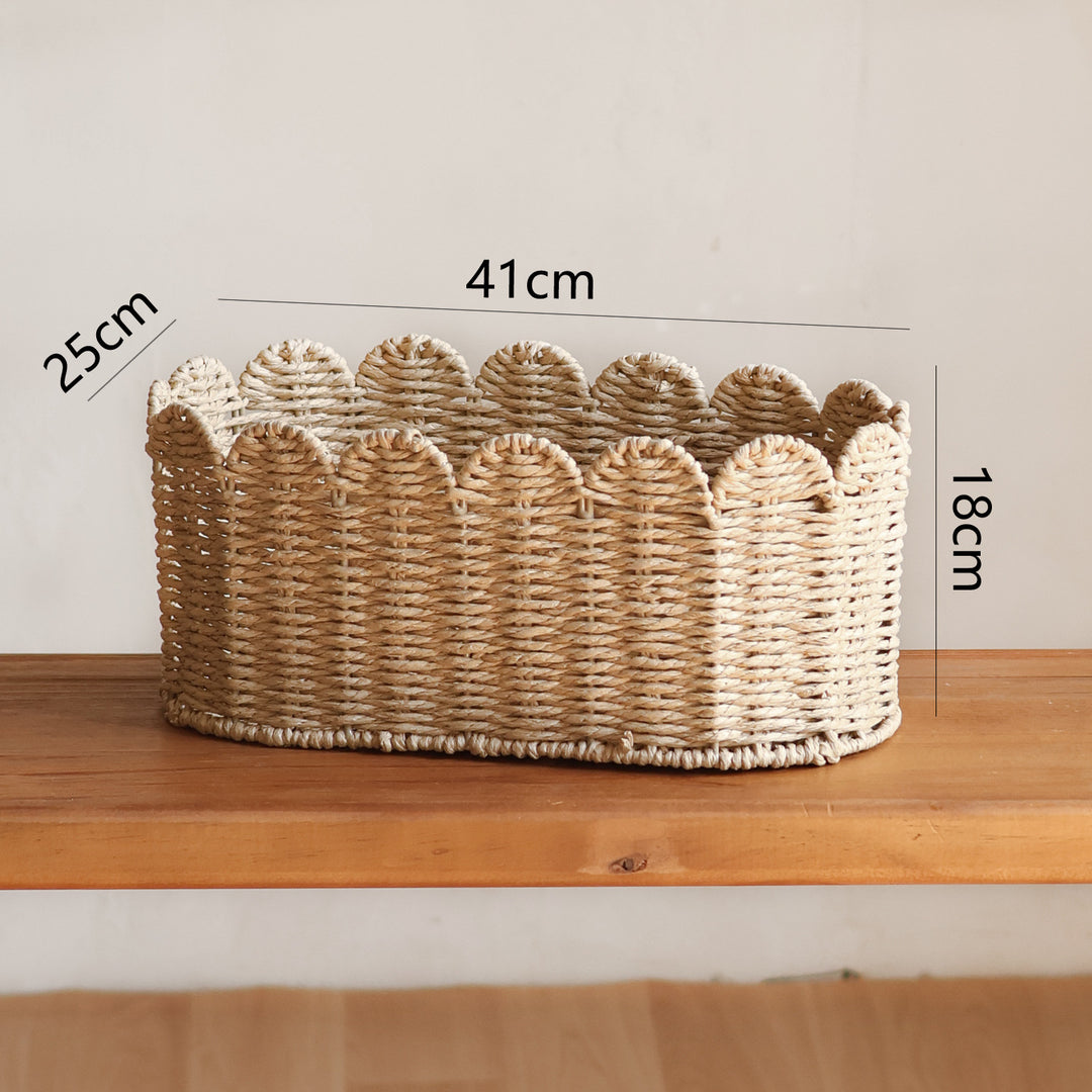 Handcrafted basket with wavy edge Kalsten