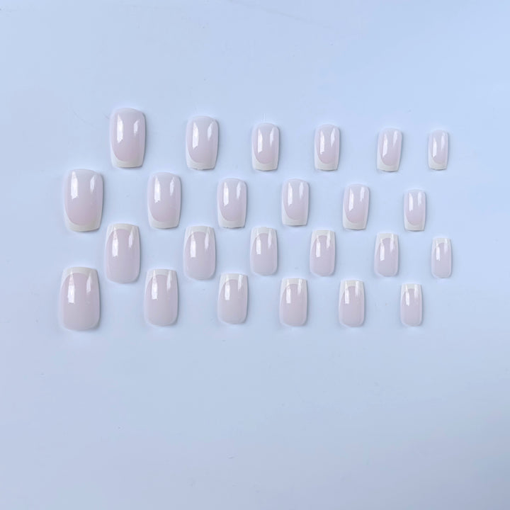 Elegant French Tip Nail Art Set  1790958182