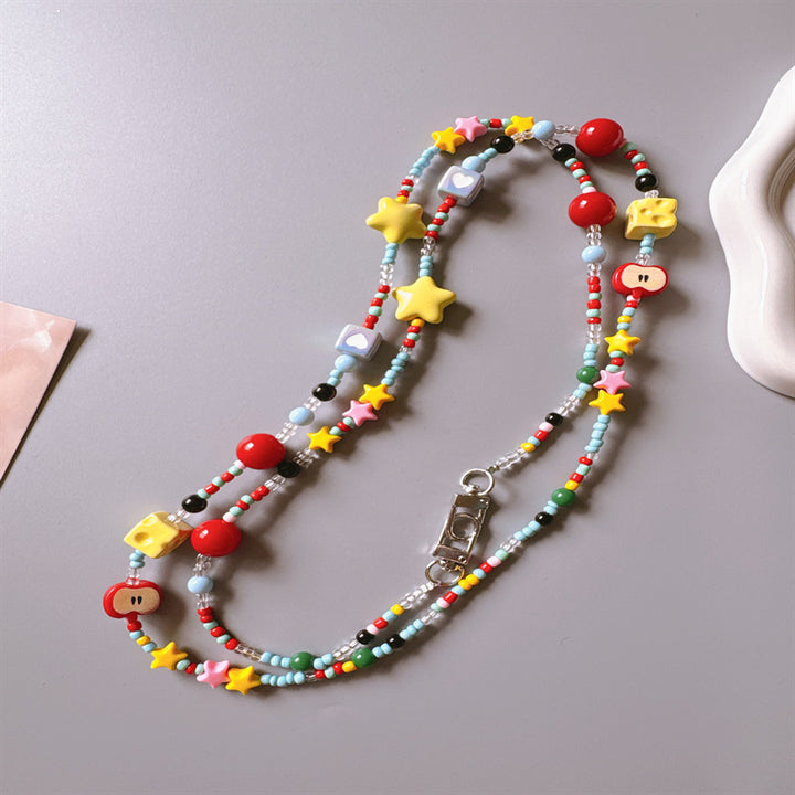 Colorful Beaded Phone Lanyard Kalsten 1790135533