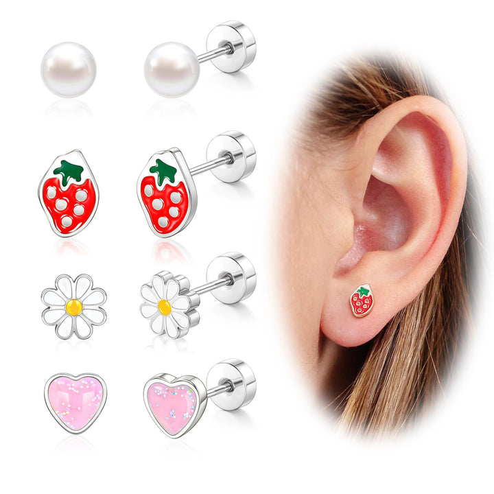Gemstone Stud Earring Set Kalsten