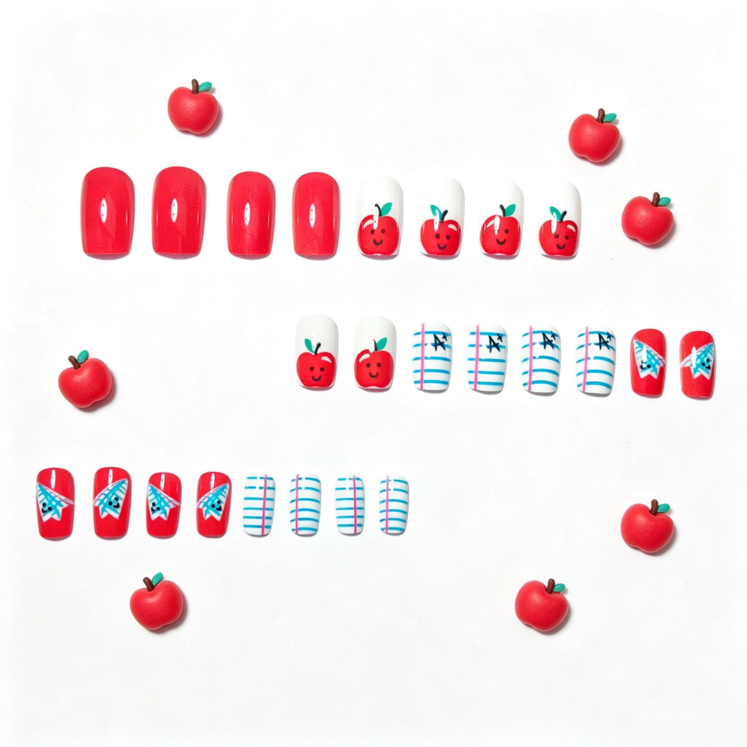 Creative art nails with cheerful school motif Kalsten