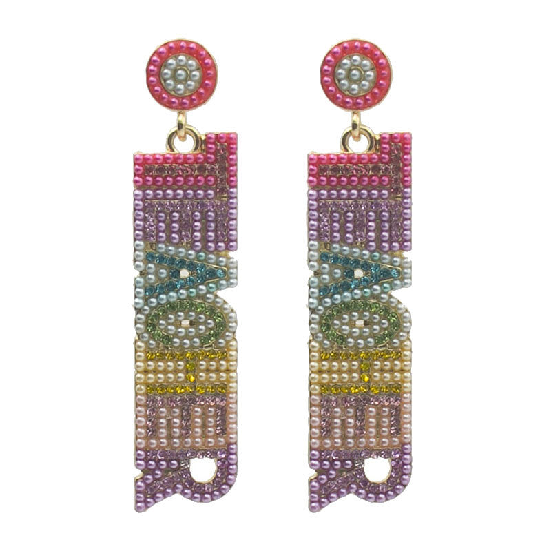 Artistic Beaded Dangle Earrings Kalsten