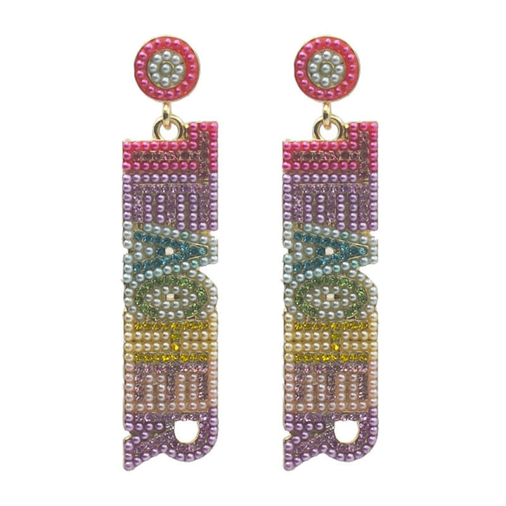 Artistic Beaded Dangle Earrings Kalsten