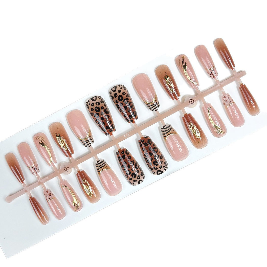 Premium Leopard Design Press-On Nails Kalsten