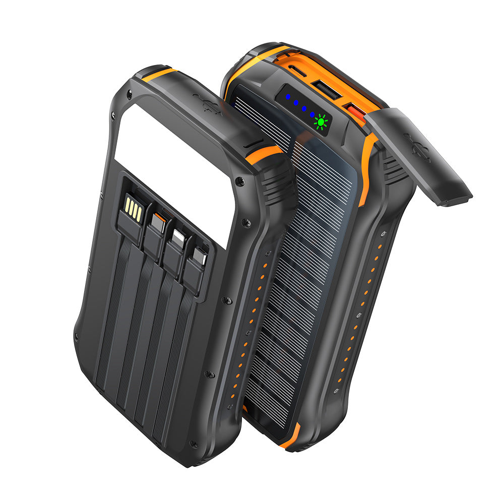 Robust solar power bank with fast charging function and integrated LED lamp Kalsten
