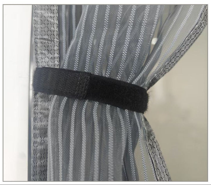 Lace-Trimmed Magnetic Mesh Curtain Kalsten