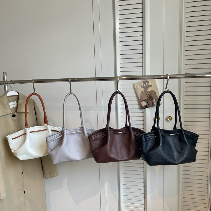 Classic Textured Handheld Tote Bag