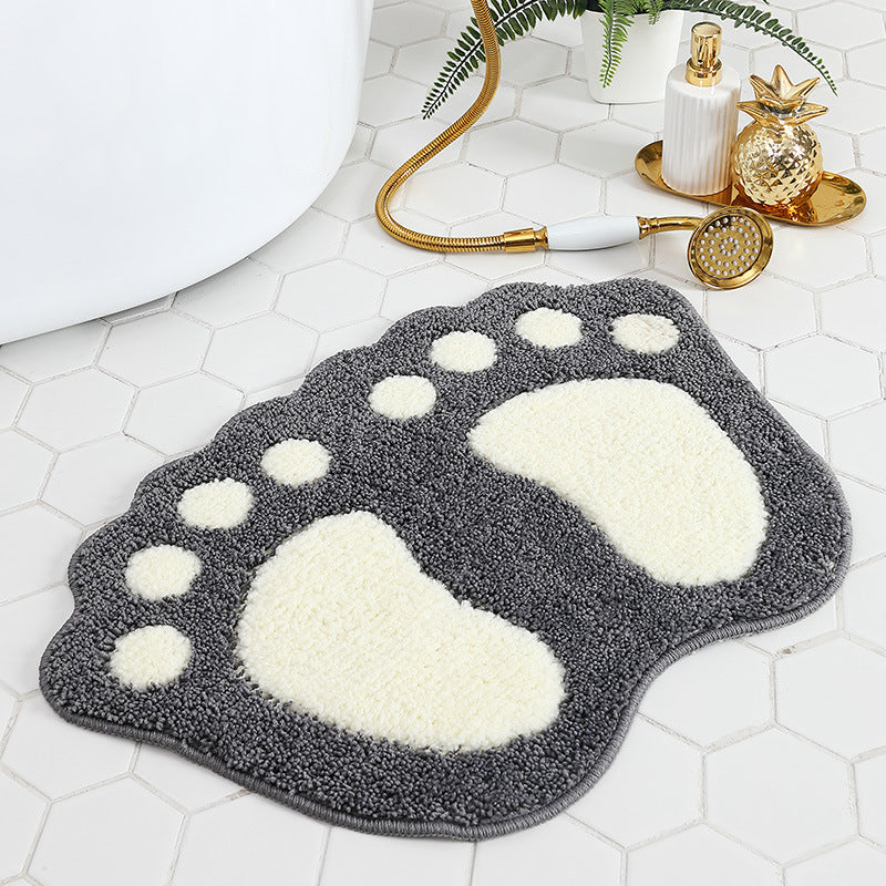 Fun Footprint Bath Rug for Bathroom