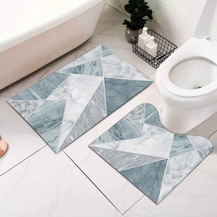 Abstract Geometric Bath Mat Set