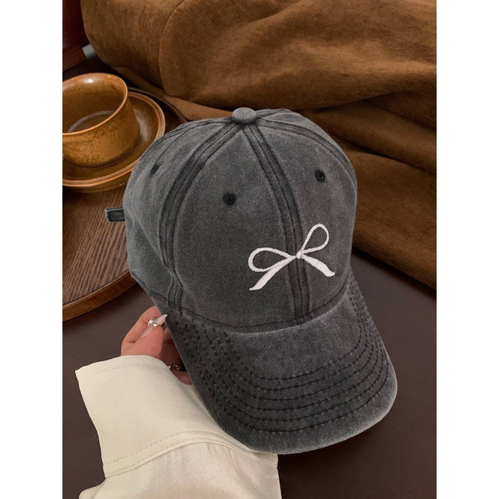 Women's Embroidered Bow Detail Adjustable Baseball Cap Kalsten
