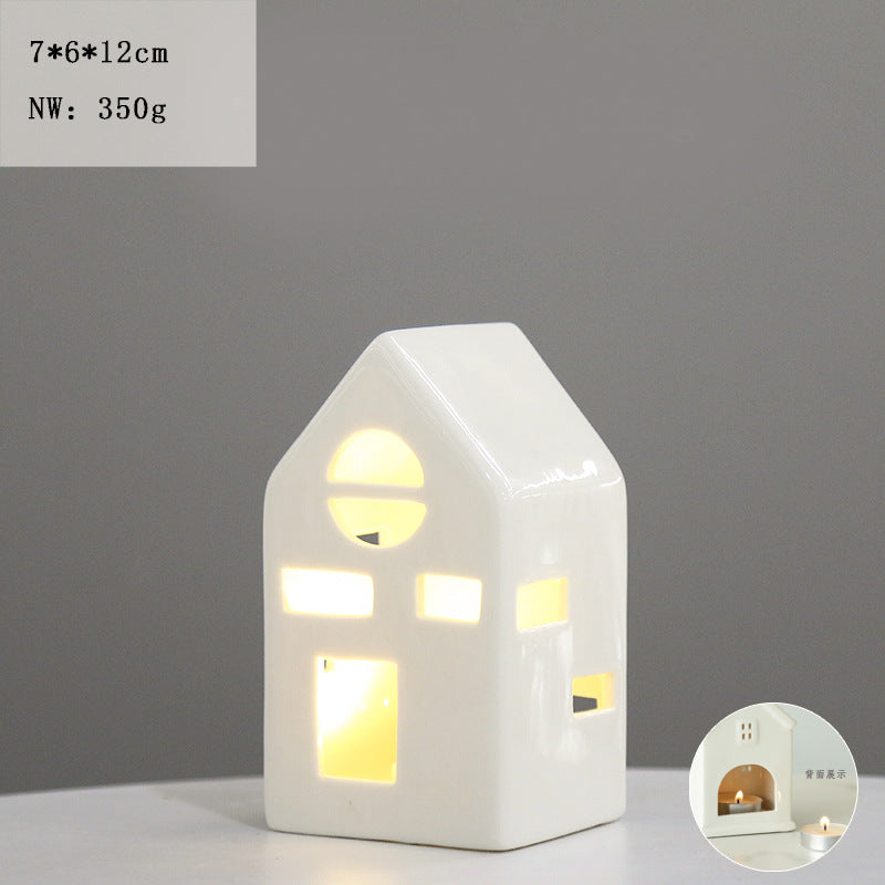 Ceramic House-Shaped Candle Holder Kalsten