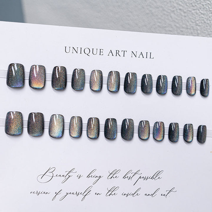 Glossy Holographic Press-On Nail Set