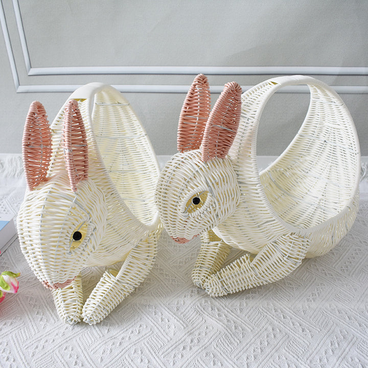 Artistic Rabbit-Shaped Woven Storage Basket Kalsten