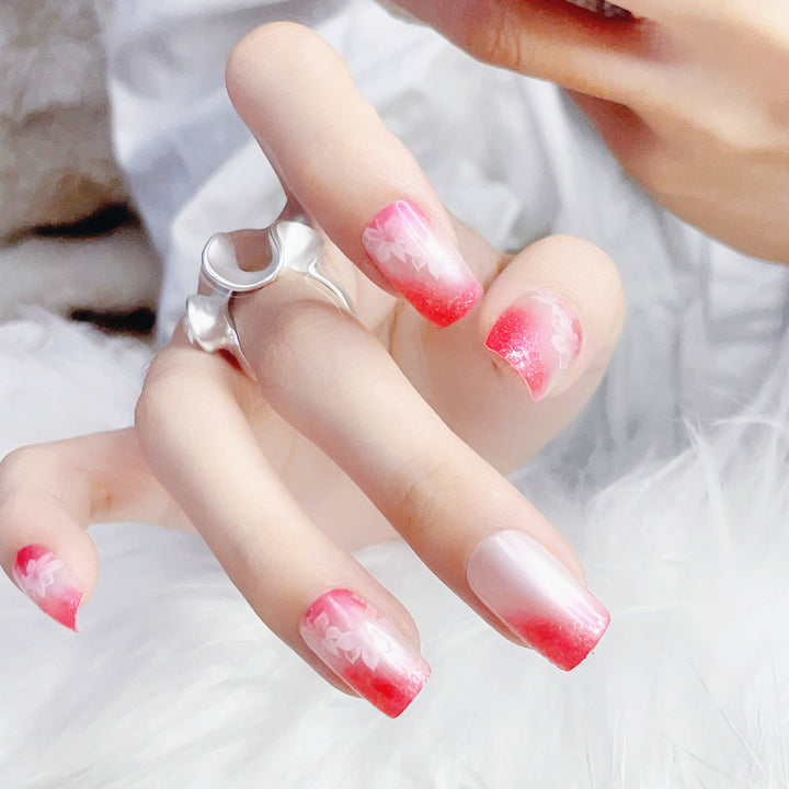 Ombre Glittery Press-On Nail Set