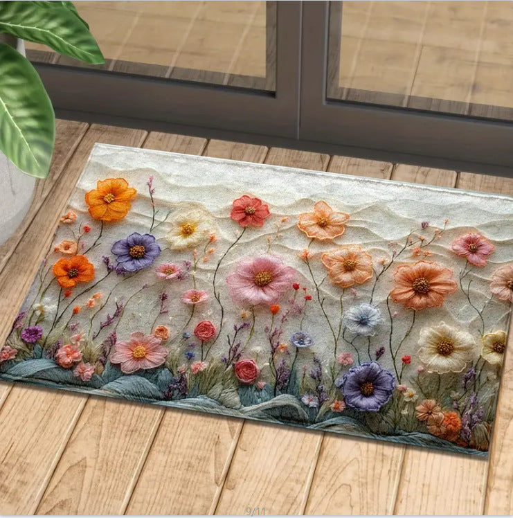 Decorative Floral Area Mat Kalsten