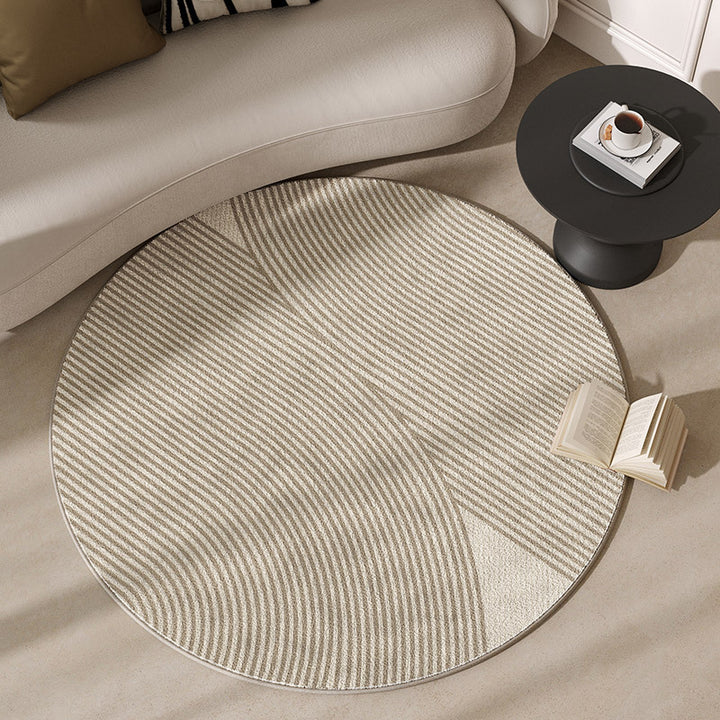 Round Motivational Area Rug Kalsten