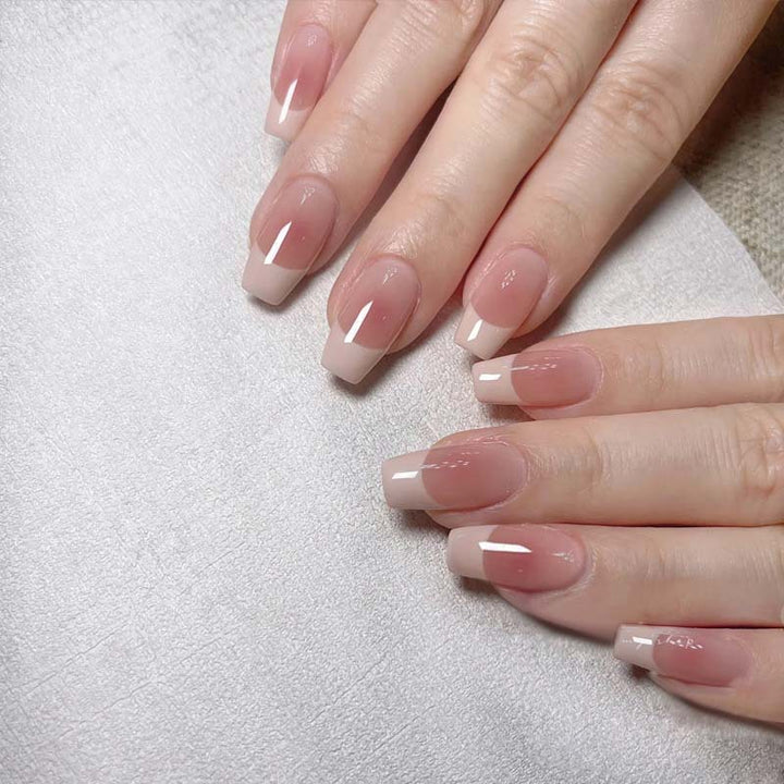 Elegant French Tip Acrylic Nail Set
