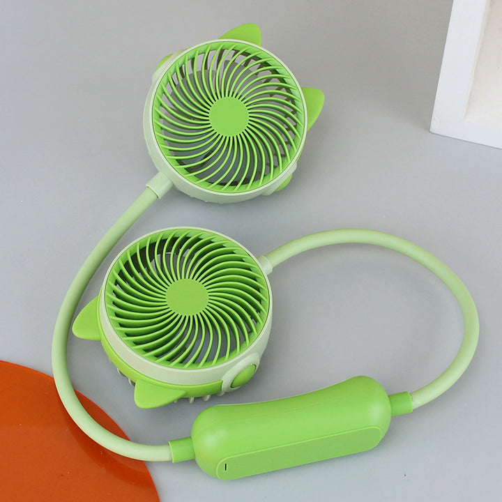 Women's Portable Mini Neck Fan with Dual Blower Kalsten