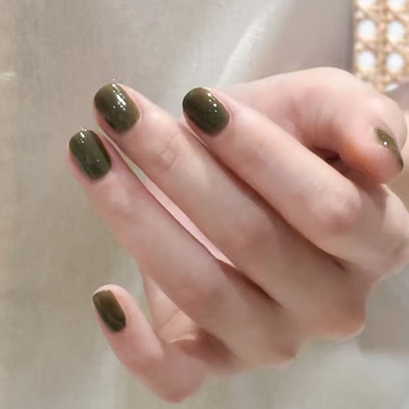 Elegant Coffin-Shaped Press-On Nails