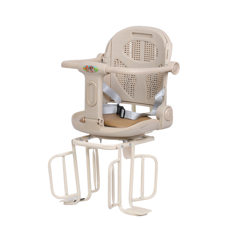 rear-mounted toddler bicycle seat with padded ergonomic backrest adjustable footrests and secure harness Kalsten